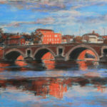 Annette Cunnac -Toulouse - Le Pont Neuf - Lumiere d'hiver - pastel - 70 x 50 cm - 2021
