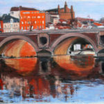 Toulouse-Lumiere d'hiver sur le Pont Neuf 2 pastel sec sur papier pastelmat - 50x35cm
