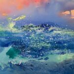 Vagues Huile sur toile 135:160 cm