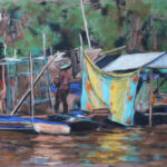 Cambodge-Scene-de-vie-sur-le-Tonle-Sap-Pastel