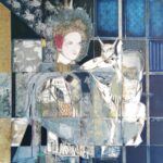 "La dame blanche". 80 x 80 cm. Sur toile de lin.