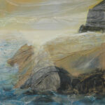 Pierre et eau 0. 100 x 81 technique mixte sur toile 2011