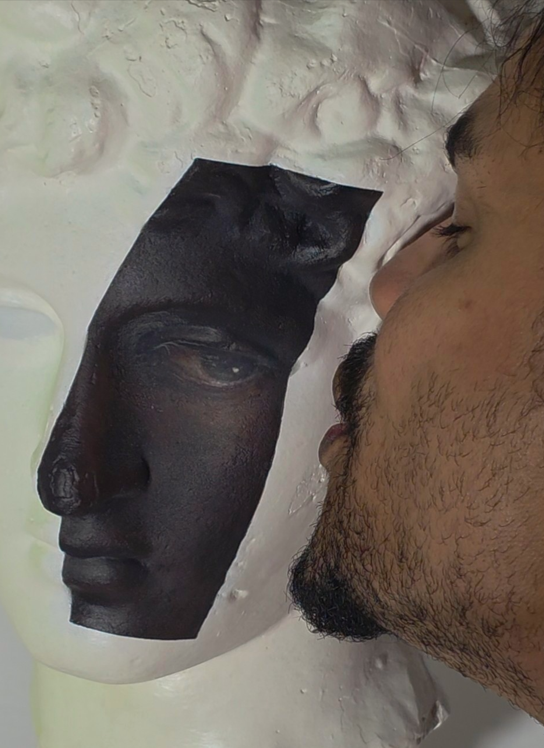 Polychromie Latente 1, mixed media sur plâtre