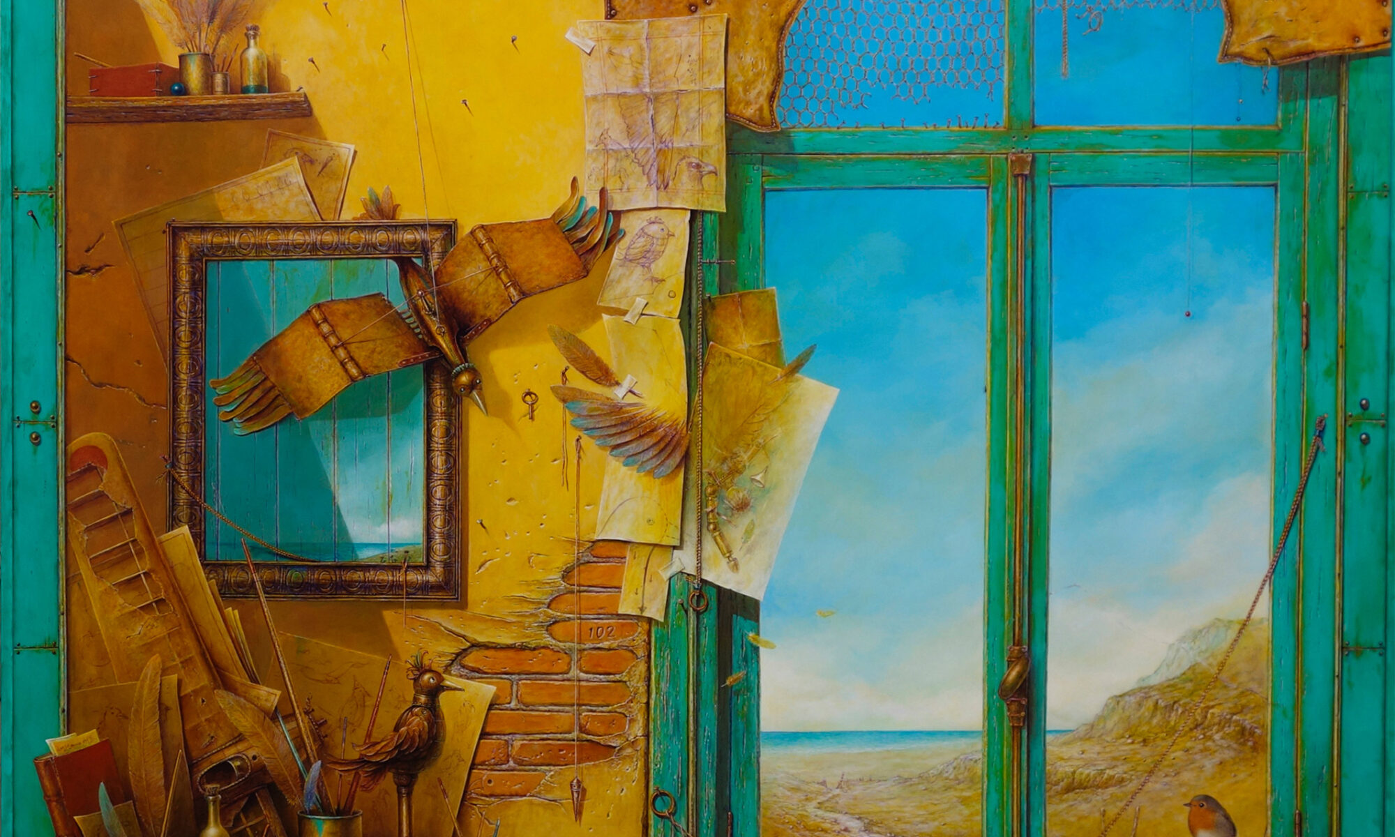 La chute - Chapitre 102 - 110 x 110 cm Philippe Vercellotti
